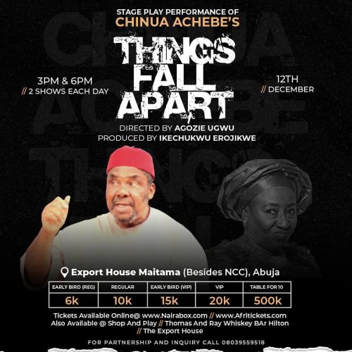 12 Dec. 2020, Things Fall Apart Stage Play – Abuja