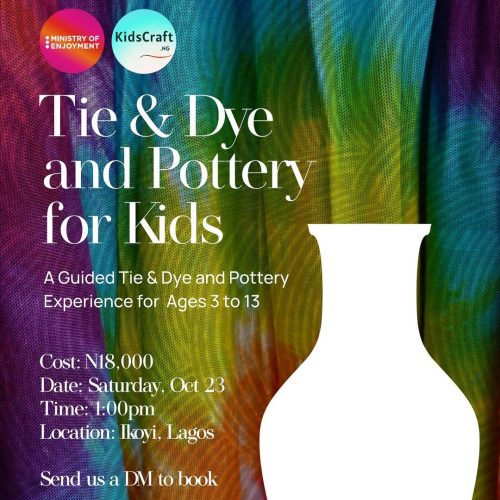 23 Oct. 2021, Tie & Dye and Pottery for Kids