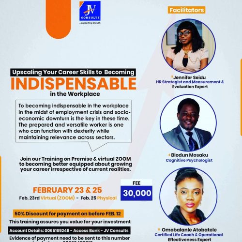 23 & 25 Feb. 2021, Upscaling Your Career To Becoming Indispensable In The Workplace