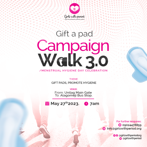 27 May. 2023, Gift A Pad Campaign Walk 3.0