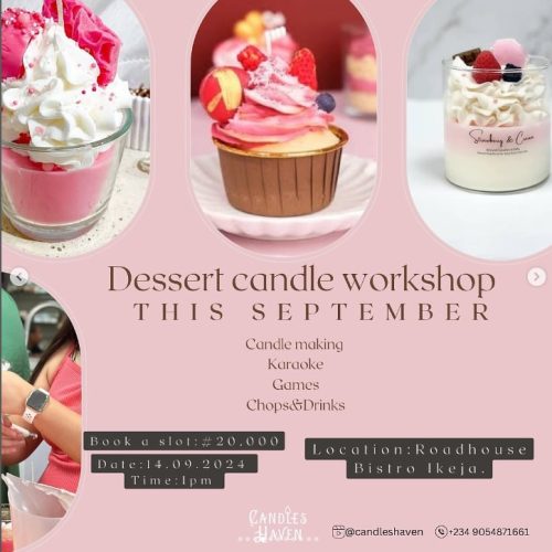 14 Sep. 2024, Dessert Candle Workshop