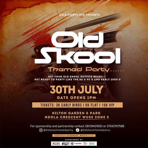 30 Jul. 2022, Old Skool Themed Party – Abuja