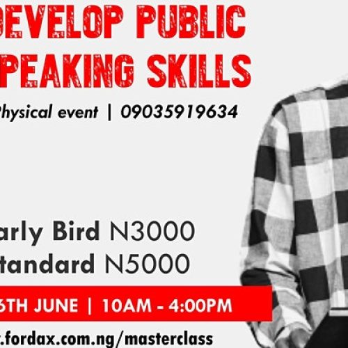 26 Jul. 2022, Public Speaking And Presentation Workshop Lagos