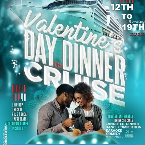 12 – 19 Feb. 2022, Valentines Romantic Dinner Boat Cruise