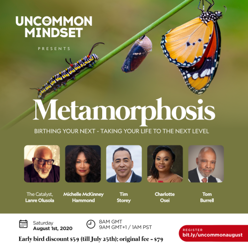 01 Aug. 2020, Metamorphosis – Birthing Your Next, Taking Your Life to the Next Level