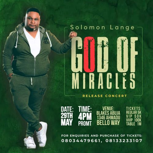 29 May. 2022, Solomon Lange’s Album Release Concert – Abuja