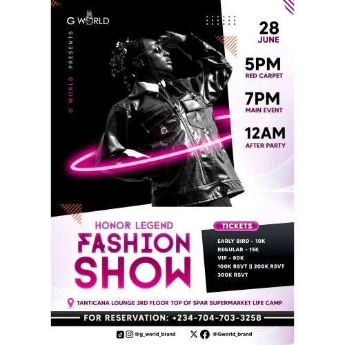 28 Jun. 2025, Honor Legend Fashion Show – Abuja